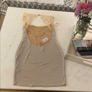 Meshki Gold and Silver Mini Dress